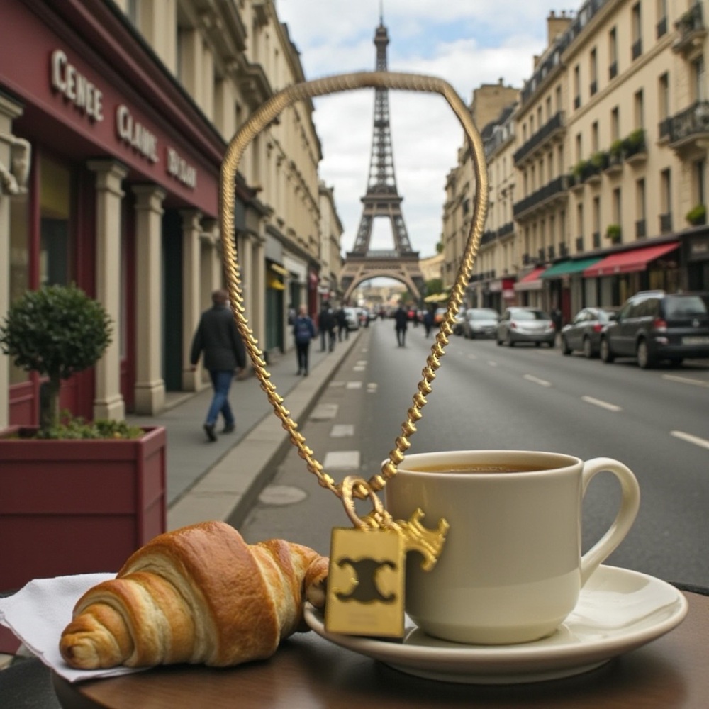 Celine Separables Triomphe Interlock Pendant - image 1